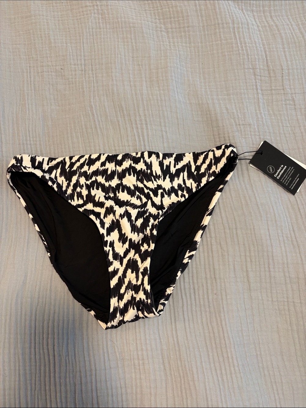 knix Black & White Animal-Print Bikini Bottom